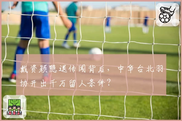 戴资颖隐退传闻背后,中华台北羽协开出千万留人条件?